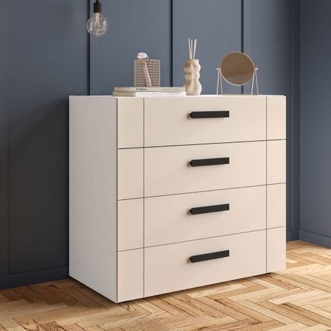 Cômoda Lisboa 4 Gavetas Branco/creme - Politorno