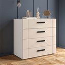 Ver imagem 1 de Cômoda Lisboa 4 Gavetas Branco/creme - Politorno
