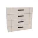 Ver imagem 2 de Cômoda Lisboa 4 Gavetas Branco/creme - Politorno