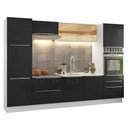 Ver imagem 2 de Armário de Cozinha Completa 320 cm Branco/Preto Lux Madesa 08