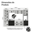Ver imagem 3 de Armário de Cozinha Completa 320 cm Branco/Preto Lux Madesa 08