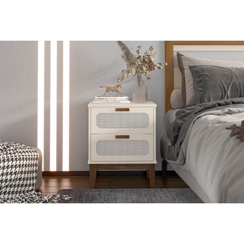 Mesa Para Quarto Indiana Criado Santorini Offwhite 45cm