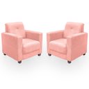 Ver imagem 1 de Kit Poltrona Cadeira para Sala Confortável Reforçada Veneza Suede