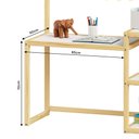 Ver imagem 3 de Mesinha Infantil Montessori Madeira Escrivaninha Nivia Natural Branco Idimex