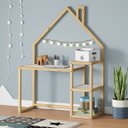 Ver imagem 1 de Mesinha Infantil Montessori Madeira Escrivaninha Nivia Natural Branco Idimex