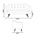 Ver imagem 2 de Sofá Decorativo 2 Lugares Pés Palito Cuddle Linho Cinza - Gran Belo