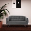 Ver imagem 5 de Sofá Decorativo 2 Lugares Pés Palito Cuddle Linho Cinza - Gran Belo