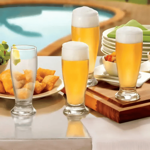 Copo para Cerveja Munich 300 ml Transparente Nadir - Kit com 36 Unidades