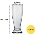 Ver imagem 2 de Copo para Cerveja Munich 300 ml Transparente Nadir - Kit com 36 Unidades