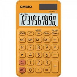 Calculadora de Bolso 10 Digitos SL-310UC-RG Laranja Casio - 1