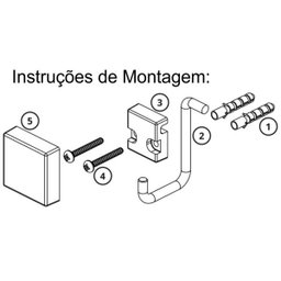 Gancho Simples Fixação Por Parafuso - Inox - 4