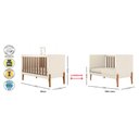 Ver imagem 4 de Berço Mini Cama Infantil Bebê Iris Retro - Pés de Madeira:off White