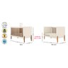 Berço Mini Cama Infantil Bebê Iris Retro - Pés de Madeira:off White - 4