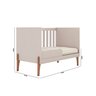 Berço Mini Cama Infantil Bebê Iris Retro - Pés de Madeira:off White - 6