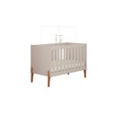 Ver imagem 3 de Berço Mini Cama Infantil Bebê Iris Retro - Pés de Madeira:off White