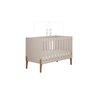 Berço Mini Cama Infantil Bebê Iris Retro - Pés de Madeira:off White - 3