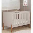 Ver imagem 1 de Berço Mini Cama Infantil Bebê Iris Retro - Pés de Madeira:off White