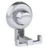 Suporte Para Roupa Toalha Cabide Gancho Multiuso Duplo Com Ventosa - Cromado - 2