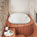 Ver imagem 1 de Ofurô Ouro Fino Heatiro Duplo Premium 141CMX91CMX78CM 04 Jatos Branco