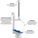 Ver imagem 5 de Kit Mecanismo Reparo Completo Entrada e Saída Universal com Boia Acoplada P/ Caixa Descarga | Astra
