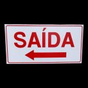Ver imagem 2 de Placa de Sinalização Saida Seta para Esquerda 15x30 Cm
