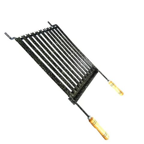 Grelha Esmaltada Com Coletor de Gordura Canaletas em V