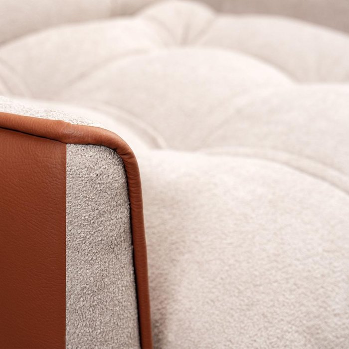 Poltrona Reclinável com Puff Catena - King House Bege