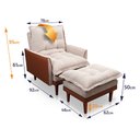 Ver imagem 4 de Poltrona Reclinável com Puff Catena - King House