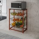 Ver imagem 1 de Fruteira com Suporte para Micro-ondas Barcelona Aço Cobre Cesto Preto Tampo Amêndoa