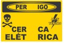 Ver imagem 2 de Placa Perigo Cerca Elétrica Alumínio Frente Verso Tam 17,5x12,7
