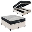 Ver imagem 2 de Kit Cama Box com Bau King Royal Air Pillow Top Molas Ensacadas Branco Royal