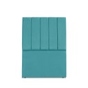 Ver imagem 1 de Cabeceira Estofada Solteiro Carla 90cm Suede Azul Turquesa