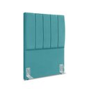 Ver imagem 2 de Cabeceira Estofada Solteiro Carla 90cm Suede Azul Turquesa