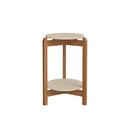 Ver imagem 2 de Mesa Lateral Lizz Off White/cedro - Casa D Móveis