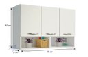 Ver imagem 2 de Armário 3 Portas Aéreo Branco Quarto Multiuso Roupas ClickForte Armário Multiuso