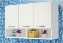Ver imagem 1 de Armário 3 Portas Aéreo Branco Quarto Multiuso Roupas ClickForte Armário Multiuso