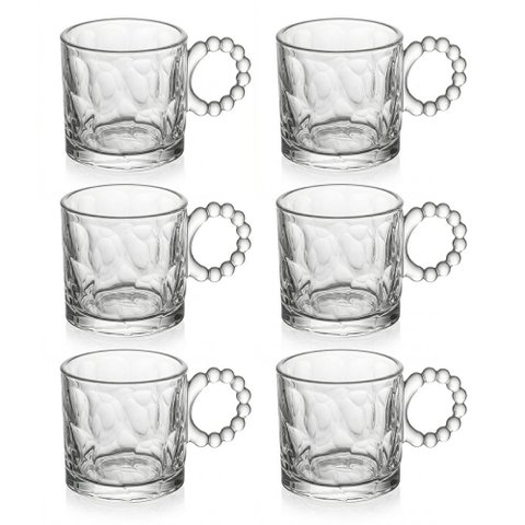 Jogo de Xícaras de Café de Cristal Balls 100ml 6 Peças - Wolff