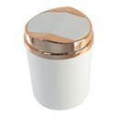 Ver imagem 5 de Kit Pia Cozinha Rosé Gold Lixeira Basculante 5L e Escorredor Pratos e Copos - Branco/Cobre