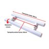 Puxador Porta Pivotante ou de Correr 30cm Alumínio Branco - 3