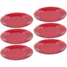 Jogo de Pratos Trama Com 6 Peças Mesa Cozinha - Cores - Vermelho - 1