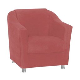 Poltrona Decorativa Tilla para Sala e Recepção Suede - D'Rossi - 1 Poltrona Decorativa Tilla para Sala e Recepção Suede - D'Rossi - 1