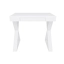 Ver imagem 2 de Mesa Home Office Verona Computador 1 Gaveta Telescópica Branca Quarto Escritório Prática MDF