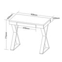 Ver imagem 3 de Mesa Home Office Verona Computador 1 Gaveta Telescópica Branca Quarto Escritório Prática MDF