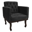 Ver imagem 6 de Kit Diva Recamier Diana 185cm Lado Direito e 01 Poltrona Classic Suede Preto - ADJ Decor