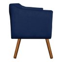 Ver imagem 5 de Poltrona Namoradeira Julia 2 Lugares Suede Azul Marinho - D'Rossi