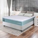 Ver imagem 1 de Conjunto Box Branco Lagos Verde Molas Ensacadas Casal 138x188x66 - King House