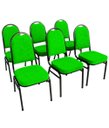 Ver imagem 1 de Kit com 6 Cadeiras para Auditórios Linha Hotel Verde