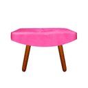 Ver imagem 2 de Puff Decorativo Josy Pés Palito Suede Rosa Barbie