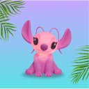 Ver imagem 3 de Luminária de Mesa Abajur Angel Stitch Rosa Disney