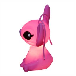 Luminária de Mesa Abajur Angel Stitch Rosa Disney - 2